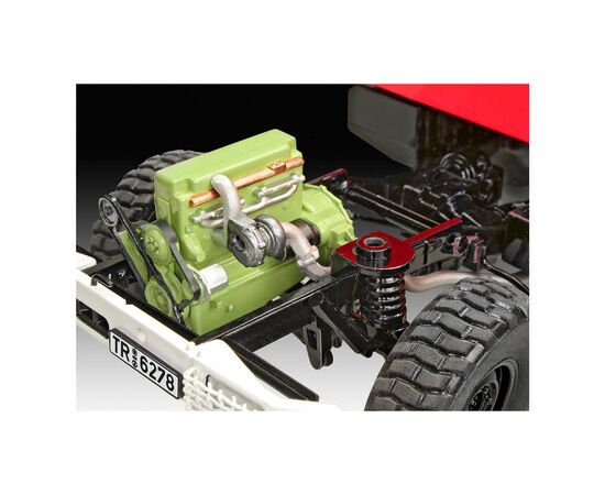 Сборная модель Revell Пожарная машина Unimog U1300L TLF 8/18 уровень 5 масштаб 1:24 (RVL-07512), изображение 3 Сборная модель Revell Пожарная машина Unimog U1300L TLF 8/18 уровень 5 масштаб 1:24 (RVL-07512), изображение 3