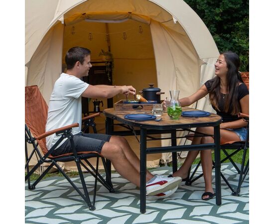 Туристический стол Bo-Camp Melrose Oval 120x80 cm Black/Wood look (1404220), изображение 12 Туристический стол Bo-Camp Melrose Oval 120x80 cm Black/Wood look (1404220), изображение 12