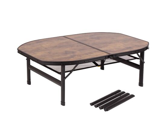 Туристический стол Bo-Camp Melrose Oval 120x80 cm Black/Wood look (1404220), изображение 2 Туристический стол Bo-Camp Melrose Oval 120x80 cm Black/Wood look (1404220), изображение 2