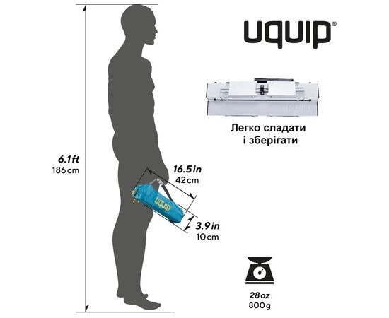 Туристический стол Uquip Handy Silver (244110), изображение 4 Туристический стол Uquip Handy Silver (244110), изображение 4