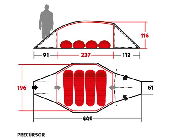 Палатка Wechsel Precursor UL Green (231083), изображение 12 Палатка Wechsel Precursor UL Green (231083), изображение 12