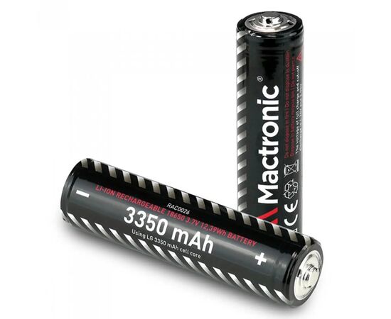 Акумулятор Mactronic Li-ion 18650 3350 mAh (RAC0026), зображення 3 Акумулятор Mactronic Li-ion 18650 3350 mAh (RAC0026), зображення 3