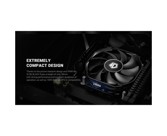 Кулер для процессора ID-Cooling IS-28i BLACK, изображение 9 Кулер для процессора ID-Cooling IS-28i BLACK, изображение 9