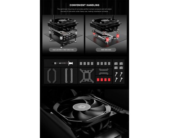 Кулер до процесора ID-Cooling IS-37-XT Black, зображення 12 Кулер до процесора ID-Cooling IS-37-XT Black, зображення 12