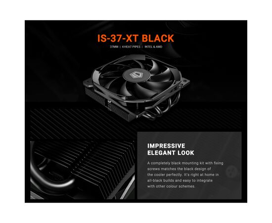 Кулер до процесора ID-Cooling IS-37-XT Black, зображення 9 Кулер до процесора ID-Cooling IS-37-XT Black, зображення 9
