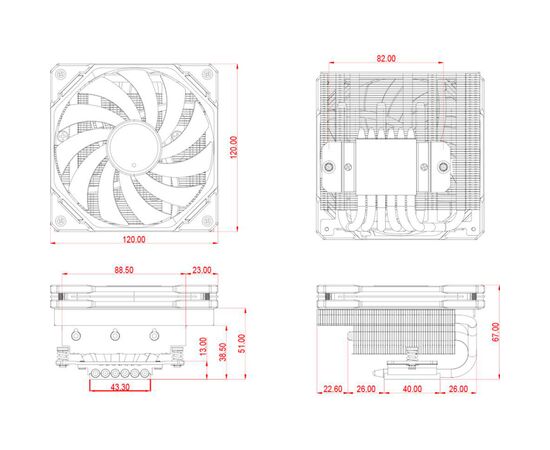 Кулер до процесора ID-Cooling IS-67-XT White, зображення 8 Кулер до процесора ID-Cooling IS-67-XT White, зображення 8