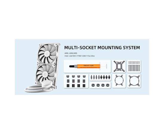 Система жидкостного охлаждения ID-Cooling FX280 White, изображение 10 Система жидкостного охлаждения ID-Cooling FX280 White, изображение 10