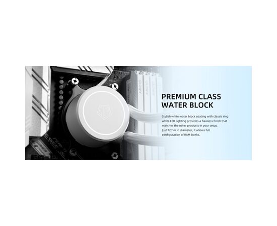 Система жидкостного охлаждения ID-Cooling FX280 White, изображение 8 Система жидкостного охлаждения ID-Cooling FX280 White, изображение 8