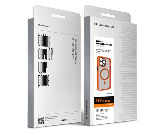 Чохол до мобільного телефона Armorstandart Unit MagSafe SE Apple iPhone 13 Pro Max Orange Black (ARM75378), зображення 2 Чохол до мобільного телефона Armorstandart Unit MagSafe SE Apple iPhone 13 Pro Max Orange Black (ARM75378), зображення 2