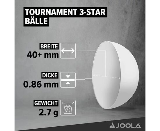 Мячик для настольного тенниса Joola Tournament 40+ 12 шт (44322) (930812), изображение 3 Мячик для настольного тенниса Joola Tournament 40+ 12 шт (44322) (930812), изображение 3