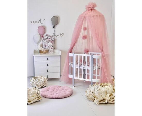 Кроватка Ingvart трансформер Nika 60 Slim с опускной боковинкой (60х94, 60х120) бело-серая (872900107040), изображение 6 Кроватка Ingvart трансформер Nika 60 Slim с опускной боковинкой (60х94, 60х120) бело-серая (872900107040), изображение 6