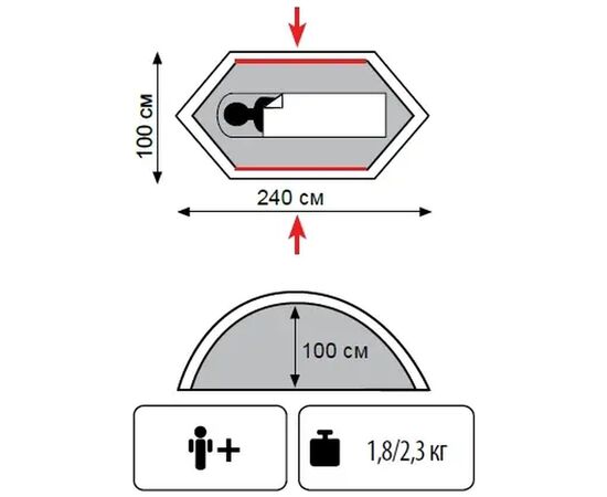 Намет Tramp Lightbicycle (v2) (TRT-033), зображення 3 Намет Tramp Lightbicycle (v2) (TRT-033), зображення 3