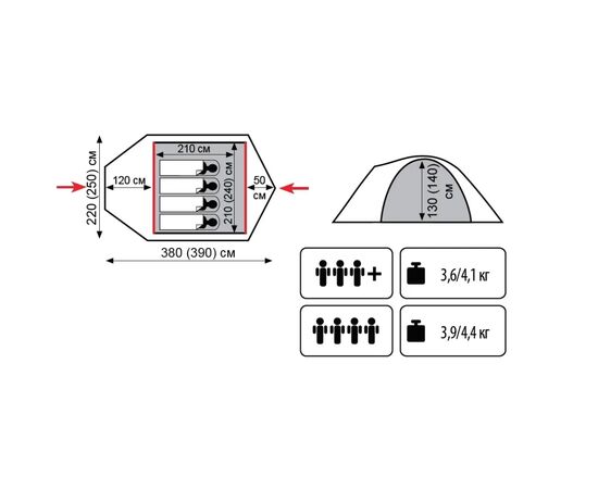 Намет Tramp Lite Camp 4 Olive (TLT-022.06-olive), зображення 12 Намет Tramp Lite Camp 4 Olive (TLT-022.06-olive), зображення 12