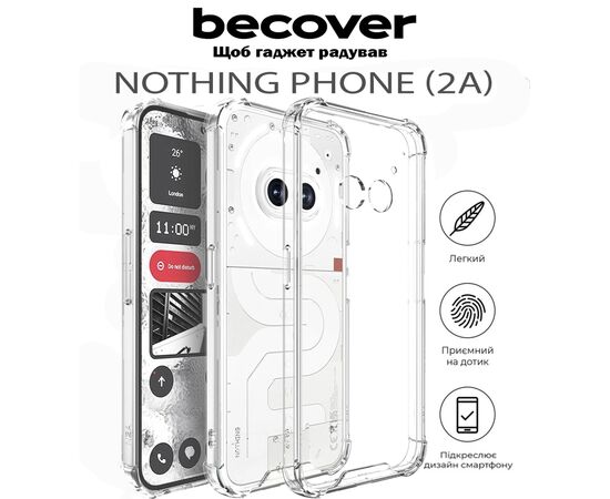 Чехол для мобильного телефона BeCover Anti-Shock Nothing Phone (2a) Clear (711793), изображение 5