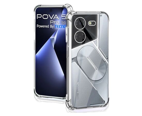 Чехол для мобильного телефона BeCover Anti-Shock Tecno POVA 5 Pro 5G (LH8n) Clear (711780), изображение 2