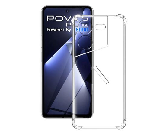 Чохол до мобільного телефона BeCover Anti-Shock Tecno POVA 5 Pro 5G (LH8n) Clear (711780)