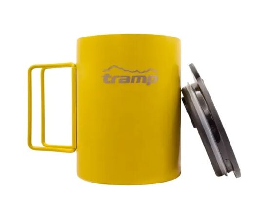Чашка туристична Tramp зі складаними ручками та поїлкою 400 мл Mustard (UTRC-137-mustard), зображення 3