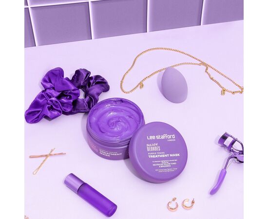 Маска для волос Lee Stafford Bleach Blondes Purple Toning от желтизны осветленных волос 200 мл (5060282705814), изображение 4