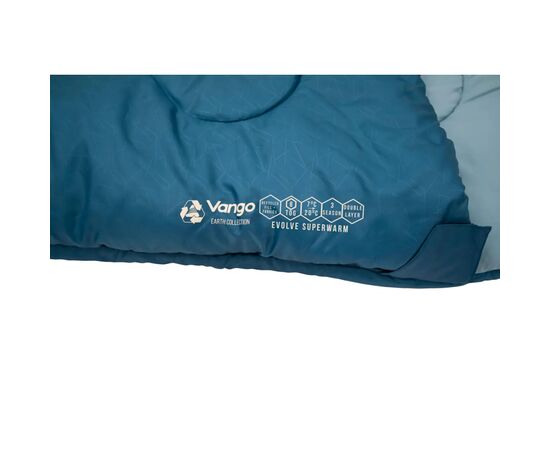 Спальный мешок Vango Evolve Superwarm Single +2C Moroccan Blue Left (929158), изображение 5 Спальный мешок Vango Evolve Superwarm Single +2C Moroccan Blue Left (929158), изображение 5