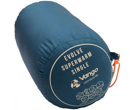 Спальный мешок Vango Evolve Superwarm Single +2C Moroccan Blue Left (929158), изображение 6 Спальный мешок Vango Evolve Superwarm Single +2C Moroccan Blue Left (929158), изображение 6