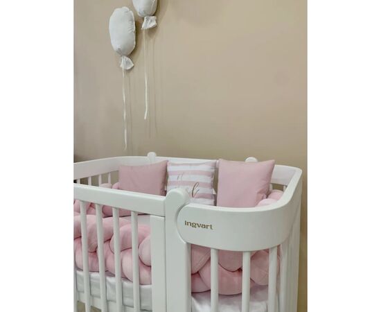 Кроватка Ingvart трансформер Nika 60 Slim с опускной боковинкой (60х94, 60х120) белая (87290010), изображение 3 Кроватка Ingvart трансформер Nika 60 Slim с опускной боковинкой (60х94, 60х120) белая (87290010), изображение 3