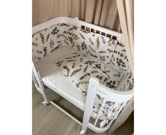 Кроватка Ingvart трансформер Nika 60 Slim с опускной боковинкой (60х94, 60х120) белая (87290010), изображение 6 Кроватка Ingvart трансформер Nika 60 Slim с опускной боковинкой (60х94, 60х120) белая (87290010), изображение 6