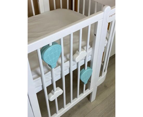 Кроватка Ingvart трансформер Nika 60 Slim с опускной боковинкой (60х94, 60х120) белая (87290010), изображение 7 Кроватка Ingvart трансформер Nika 60 Slim с опускной боковинкой (60х94, 60х120) белая (87290010), изображение 7