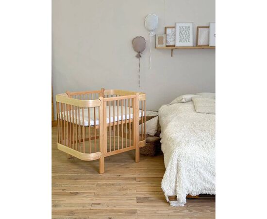 Ліжечко Ingvart трансформер Nika 70 Slim з опускною боковинкою (70х94, 70х120) натуральне (872900111028), зображення 4