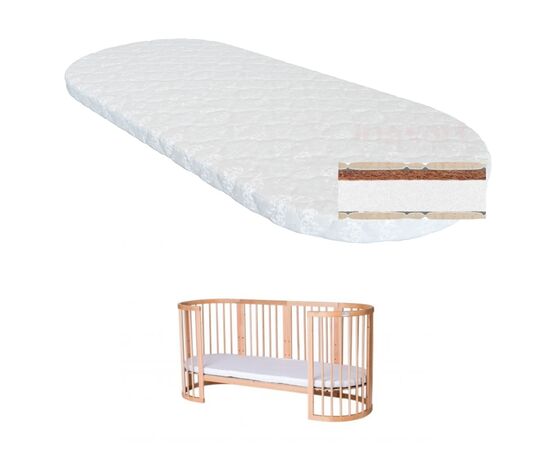 Матрас для детской кроватки Ingvart Smart Bed Oval кокос+поролон, 60х72 см (2100083000008)
