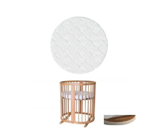 Матрас для детской кроватки Ingvart Smart Bed Round кокос+латекс, 72х72 см (344), изображение 2 Матрас для детской кроватки Ingvart Smart Bed Round кокос+латекс, 72х72 см (344), изображение 2