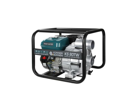 Мотопомпа Konner&Sohnen KS 80TW для брудної води, 7.0к.с, 1100л/хв, 35кг (KS80TW), изображение 3 Мотопомпа Konner&Sohnen KS 80TW для брудної води, 7.0к.с, 1100л/хв, 35кг (KS80TW), изображение 3