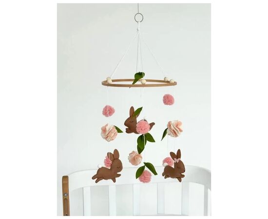 Мобіле Ingvart Зайчики із квіточками (653242101), зображення 2 Мобіле Ingvart Зайчики із квіточками (653242101), зображення 2