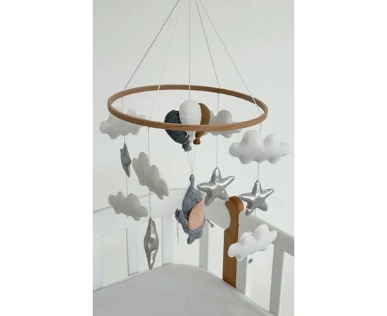 Мобіле Ingvart Сіре слоненятко з кульками (75421451), зображення 2 Мобіле Ingvart Сіре слоненятко з кульками (75421451), зображення 2