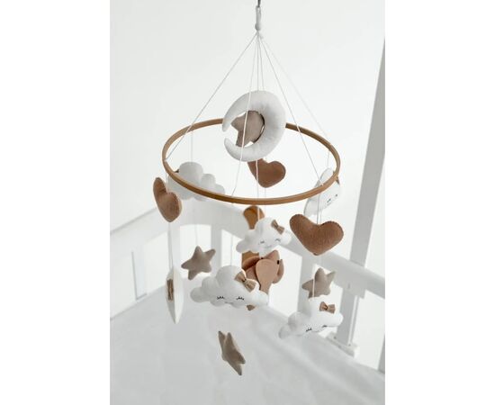 Мобиль Ingvart Слоненок с облачками коричневый (691320330), изображение 2 Мобиль Ingvart Слоненок с облачками коричневый (691320330), изображение 2