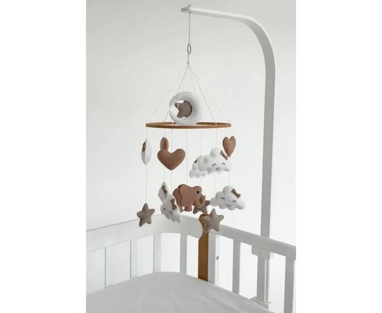 Мобиль Ingvart Слоненок с облачками коричневый (691320330), изображение 3 Мобиль Ingvart Слоненок с облачками коричневый (691320330), изображение 3