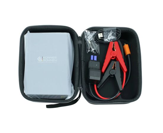 Пуско зарядное устройство Konner&Sohnen портативный KS JSP-1200 с компрессором, 14000mAh, ток 600А/пик 1200А, 150psi, 1.45кг (KSJSP-1200), изображение 3 Пуско зарядное устройство Konner&Sohnen портативный KS JSP-1200 с компрессором, 14000mAh, ток 600А/пик 1200А, 150psi, 1.45кг (KSJSP-1200), изображение 3
