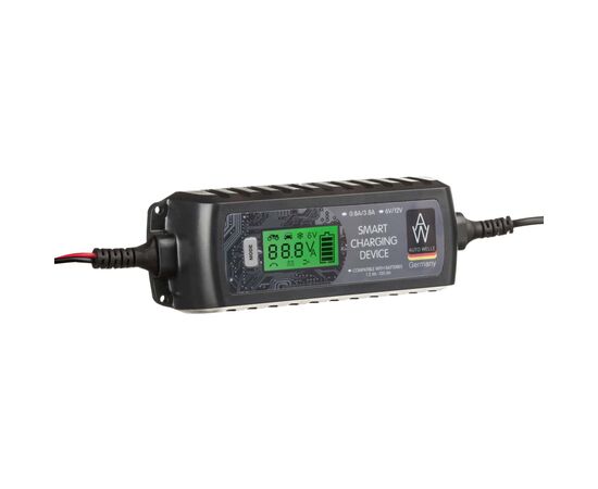 Зарядное устройство для аккумуляторов Konner&Sohnen Auto Welle AW05-1204 интеллектуальный, 230В, 6/12В, 0.8/3.8А, для STD/AGM/GEL 1.2-120А-час (AW05-1204), изображение 2 Зарядное устройство для аккумуляторов Konner&Sohnen Auto Welle AW05-1204 интеллектуальный, 230В, 6/12В, 0.8/3.8А, для STD/AGM/GEL 1.2-120А-час (AW05-1204), изображение 2