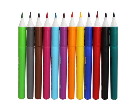 Фломастеры ZiBi KIDS Line JUMBO брашные 12 цветов (ZB.2822), изображение 2 Фломастеры ZiBi KIDS Line JUMBO брашные 12 цветов (ZB.2822), изображение 2