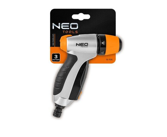 Пистолет для полива Neo Tools ручной, пистолетный, 3 функции, блокировка (15-705), изображение 9 Пистолет для полива Neo Tools ручной, пистолетный, 3 функции, блокировка (15-705), изображение 9
