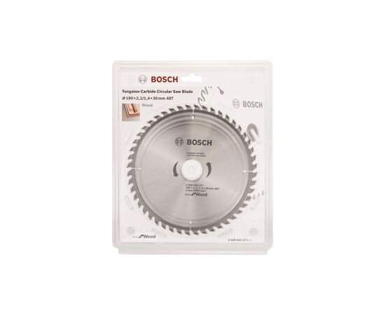 Диск пильный Bosch Eco for Wood 190x2.2x30-48T (2.608.644.377), изображение 2 Диск пильный Bosch Eco for Wood 190x2.2x30-48T (2.608.644.377), изображение 2