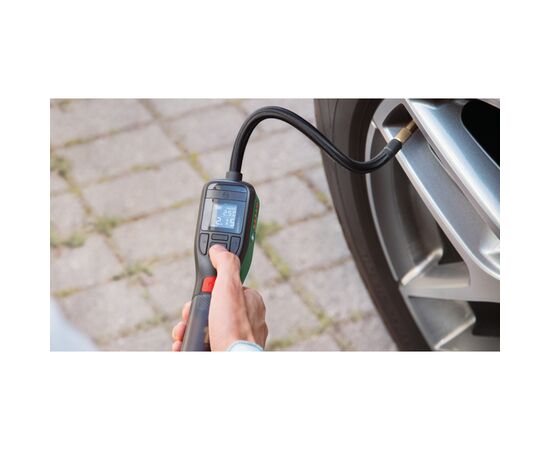 Автомобильный компрессор Bosch EasyPump, 3.6V, 3Ah, 10.3 бар, 10 л/мин, 0.4 кг (0.603.947.000), изображение 5 Автомобильный компрессор Bosch EasyPump, 3.6V, 3Ah, 10.3 бар, 10 л/мин, 0.4 кг (0.603.947.000), изображение 5