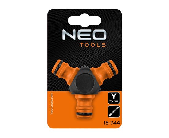 Тройник для шланга Neo Tools тройник 1/2"-3/4", двухкомпонентный (15-744), изображение 6 Тройник для шланга Neo Tools тройник 1/2"-3/4", двухкомпонентный (15-744), изображение 6
