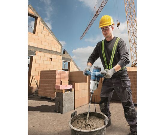 Міксер будівельний Bosch GRW 140, 1400Вт, 480-750об/хв, М14, 4.2кг (0.601.1C4.020), зображення 4 Міксер будівельний Bosch GRW 140, 1400Вт, 480-750об/хв, М14, 4.2кг (0.601.1C4.020), зображення 4