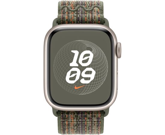 Ремешок для смарт-часов Apple 41mm Sequoia/Orange Nike Sport Loop (MTL33ZM/A), изображение 4 Ремешок для смарт-часов Apple 41mm Sequoia/Orange Nike Sport Loop (MTL33ZM/A), изображение 4