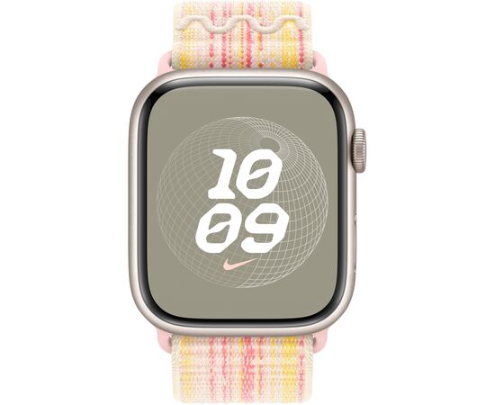 Ремешок для смарт-часов Apple 45mm Starlight/Pink Nike Sport Loop (MUJY3ZM/A), изображение 4 Ремешок для смарт-часов Apple 45mm Starlight/Pink Nike Sport Loop (MUJY3ZM/A), изображение 4