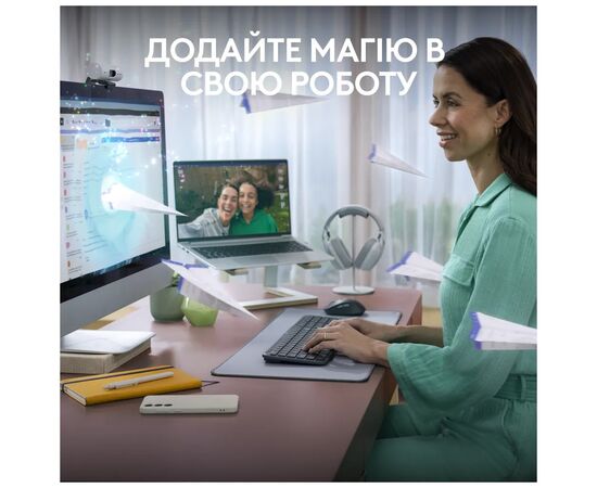 Комплект Logitech MK950 Bluetooth/Wireles UA Graphite (920-012490), зображення 7 Комплект Logitech MK950 Bluetooth/Wireles UA Graphite (920-012490), зображення 7