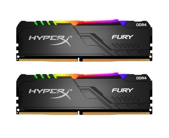 Модуль памяти для компьютера DDR4 16GB (2x8GB) 3200 MHz HyperX FURY RGB Kingston Fury (ex.HyperX) (HX432C16FB3AK2/16)
