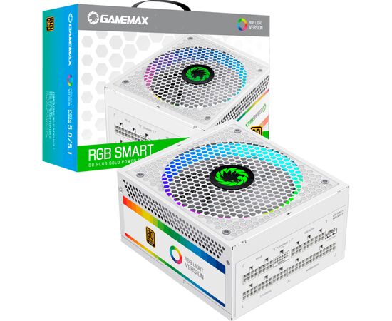 Блок питания Gamemax 750W (RGB 750 PRO WH (ATX3.0/3.1 PCI), изображение 11 Блок питания Gamemax 750W (RGB 750 PRO WH (ATX3.0/3.1 PCI), изображение 11