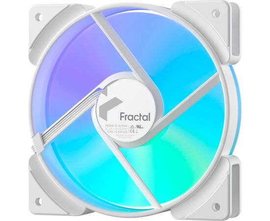 Кулер для корпуса Fractal Design Prisma AL-12 ARGB PWM (FD-FAN-PRI-AL12-PWM-WT), изображение 3 Кулер для корпуса Fractal Design Prisma AL-12 ARGB PWM (FD-FAN-PRI-AL12-PWM-WT), изображение 3