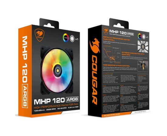 Кулер для корпуса Cougar MHP 120 ARGB, изображение 8 Кулер для корпуса Cougar MHP 120 ARGB, изображение 8